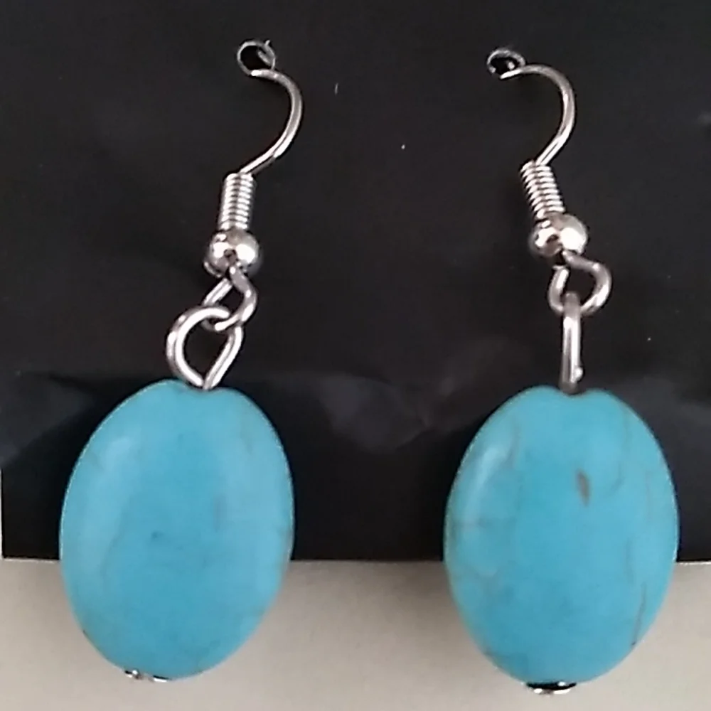 River Ride Blue Blockbuster-Necklace with earrings, Lead and Nickle free - Picture 3 of 6